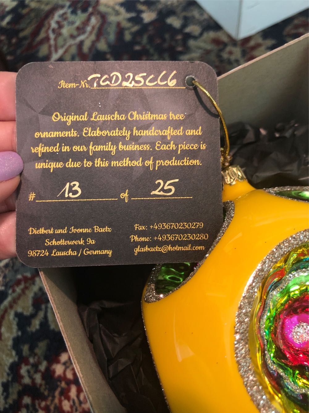 Gläserne Leidenschaft  ornament collectible - Main Image 2