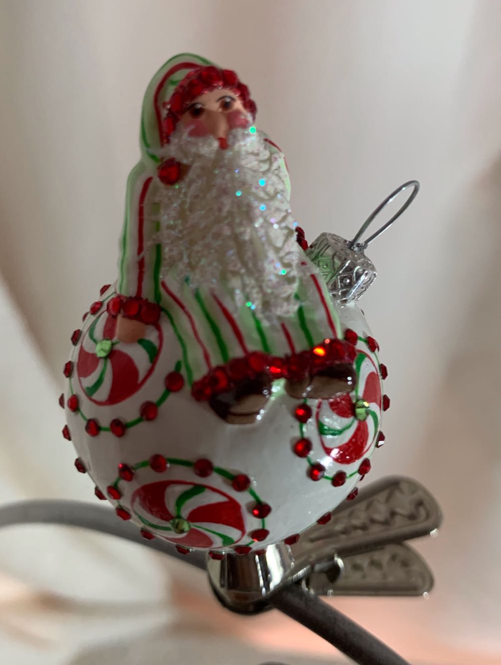Bauble Santa, Peppermint Swirl - Event Piece (Santa) ornament collectible - Main Image 2