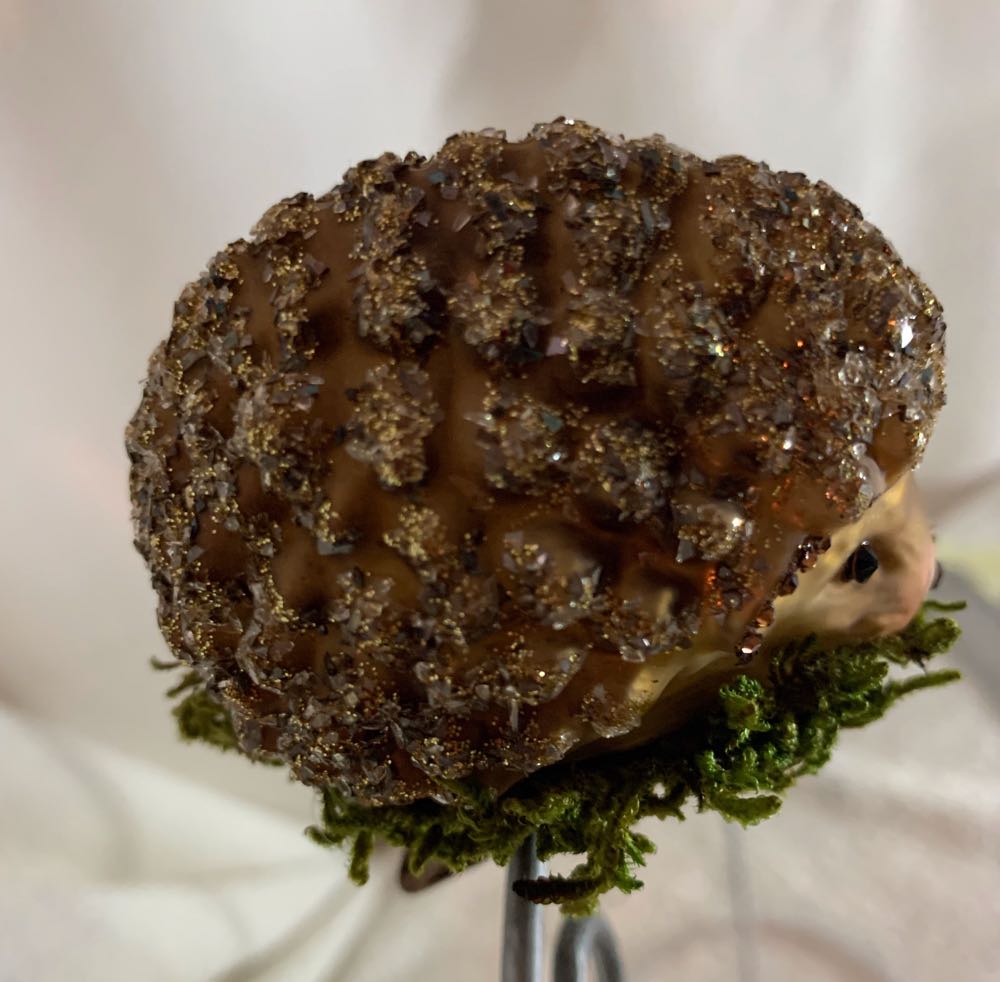 Hedgehog, Brown Glitter  (Christmas Tree Ornament) ornament collectible - Main Image 2