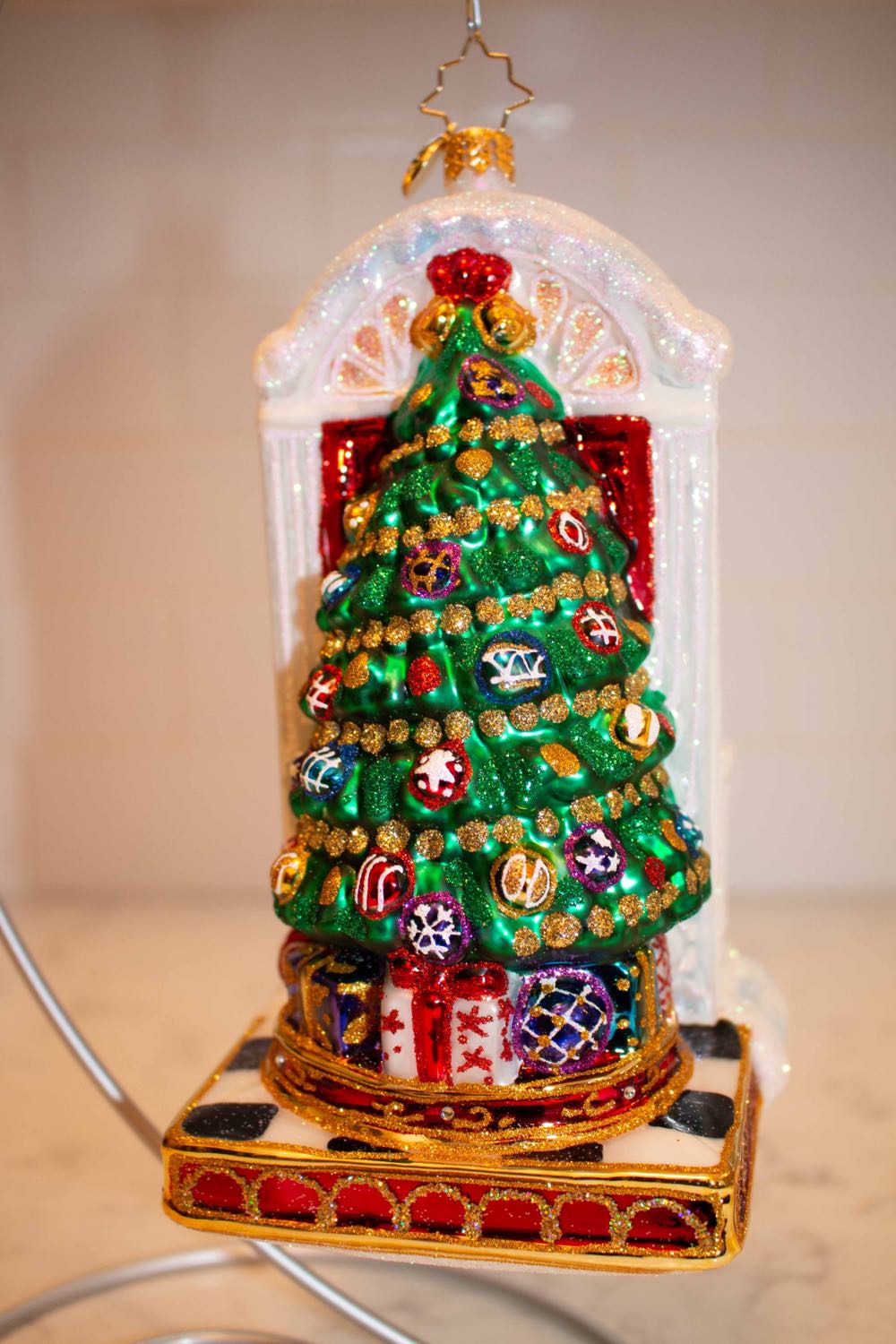 Christopher Radko Knock, Knock ... Santa Is Here! - 1020719 ornament collectible - Main Image 2