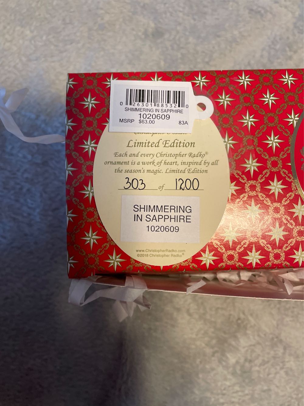 Shimmering In Sapphire - 1020608 ornament collectible - Main Image 3