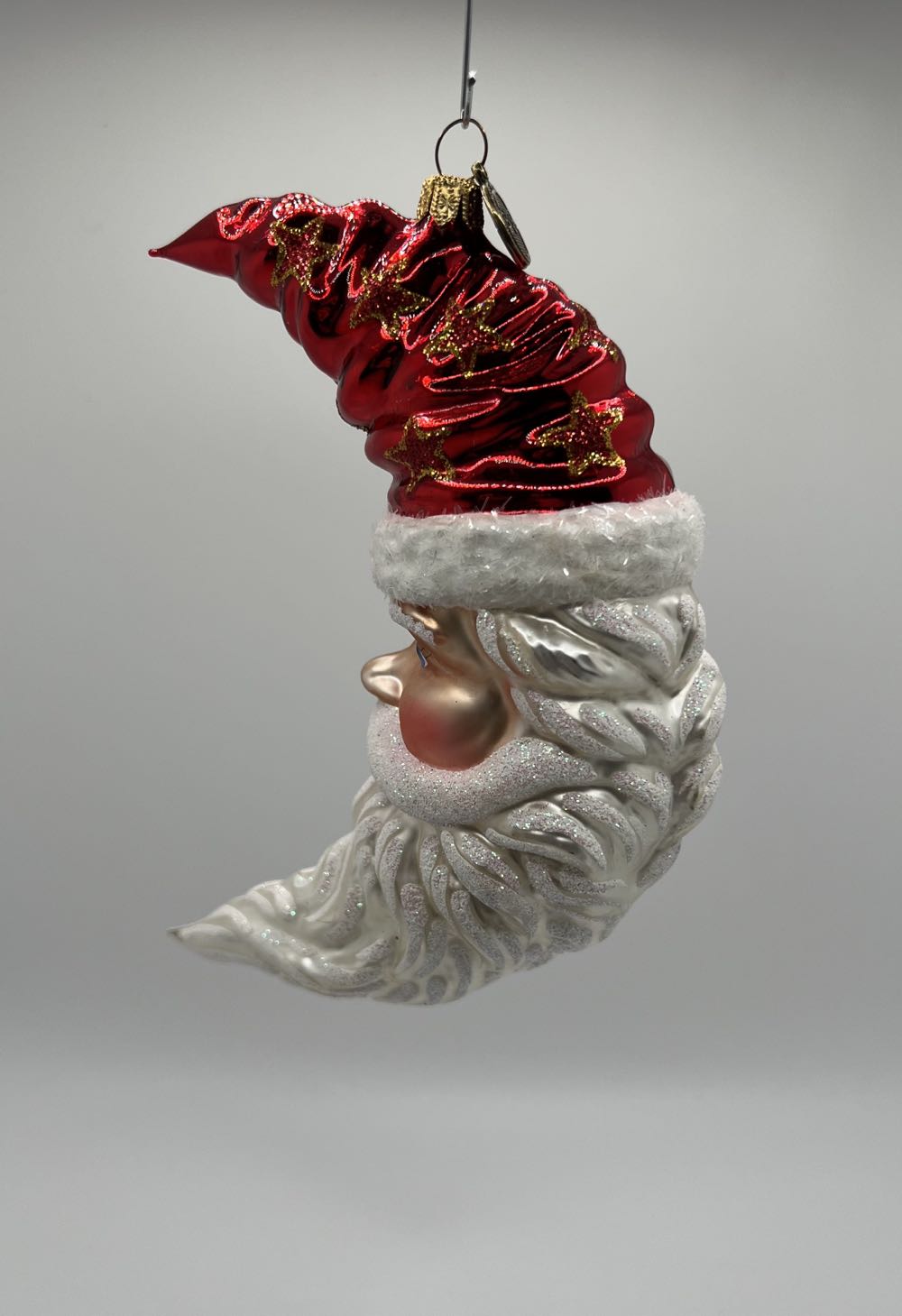 BluBom Glass Big Moon Santa Claus   ornament collectible - Main Image 2