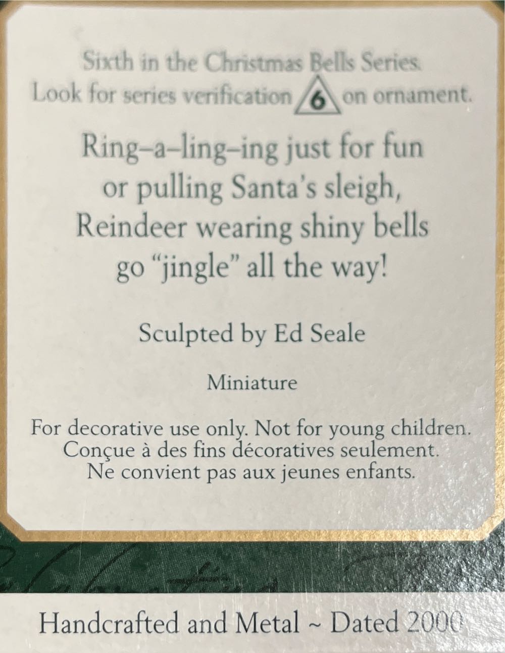 Christmas Bells #6 Repaint - Christmas Bells ornament collectible [Barcode 015012528367] - Main Image 2