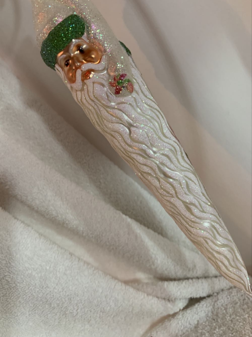 Bowman Santa, Poinsettias - Commissioned Design (Santa) ornament collectible - Main Image 2