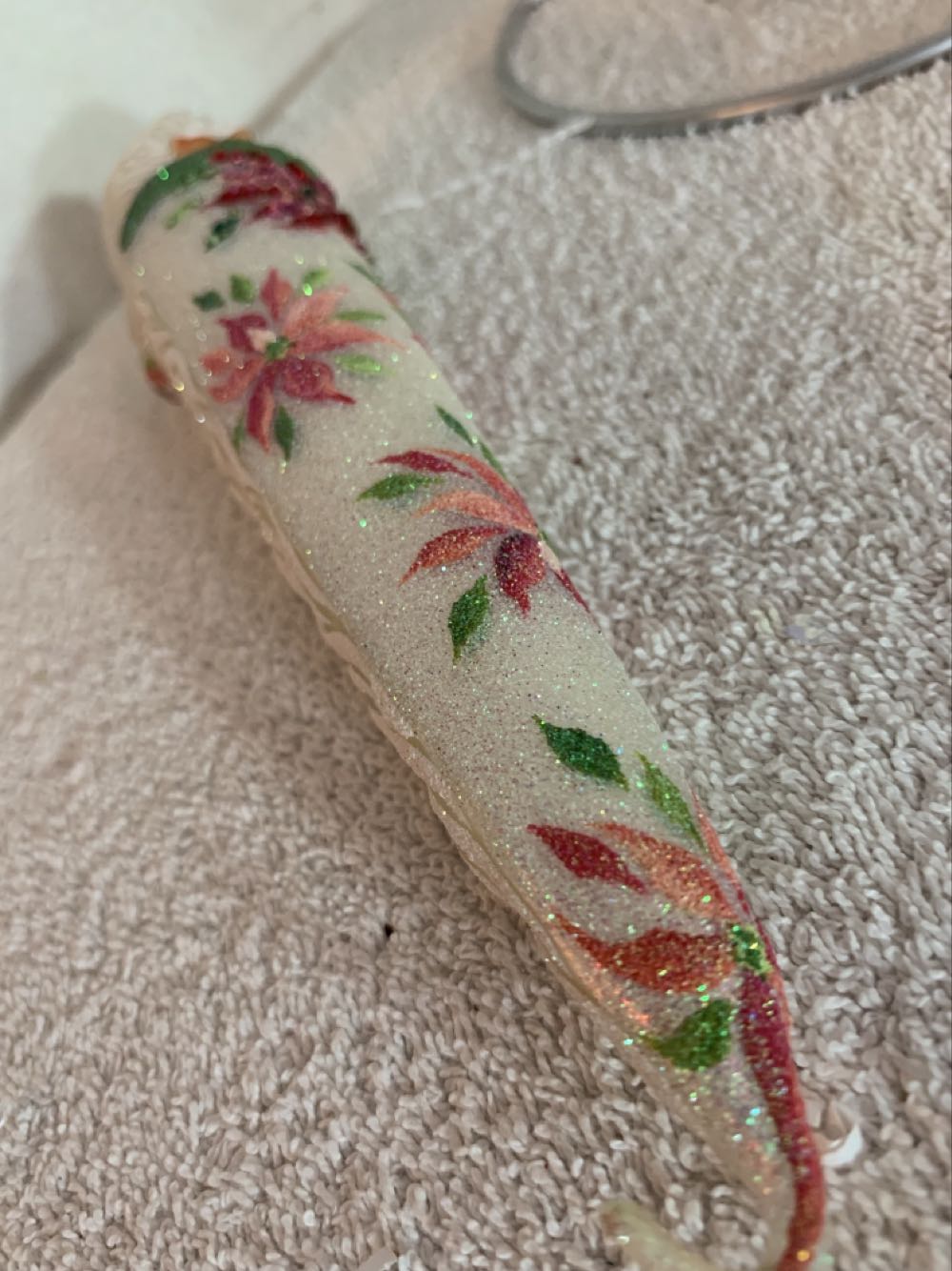 Bowman Santa, Poinsettias - Commissioned Design (Santa) ornament collectible - Main Image 4