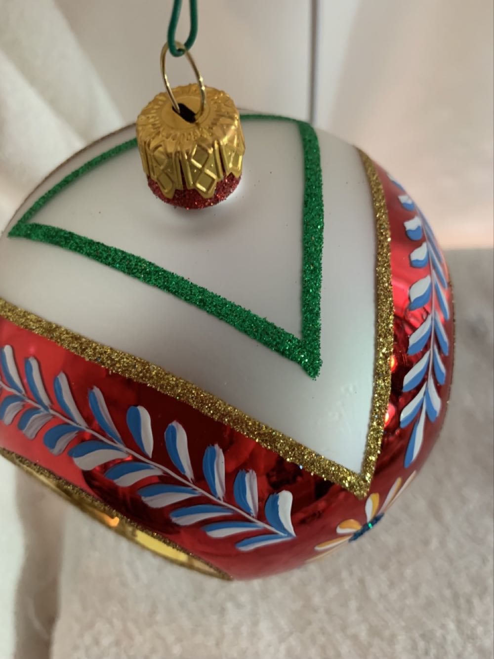 Crown Drop Sparkle, Red  (Christmas Tree Ornament) ornament collectible - Main Image 3