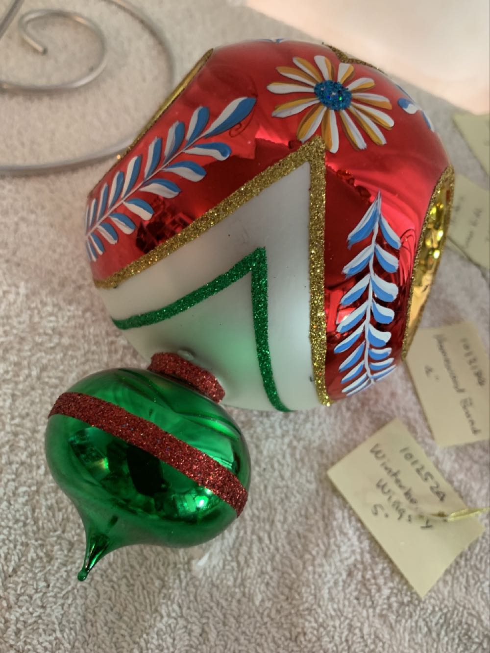 Crown Drop Sparkle, Red  (Christmas Tree Ornament) ornament collectible - Main Image 4