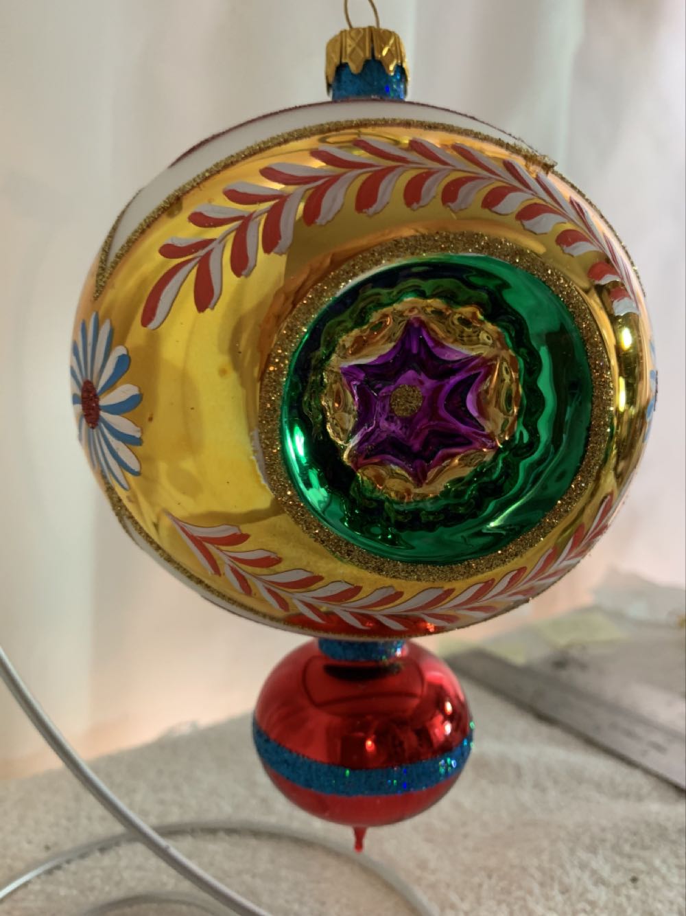 Union Products - Christmas - Three Candles On Log - Cat. #2785