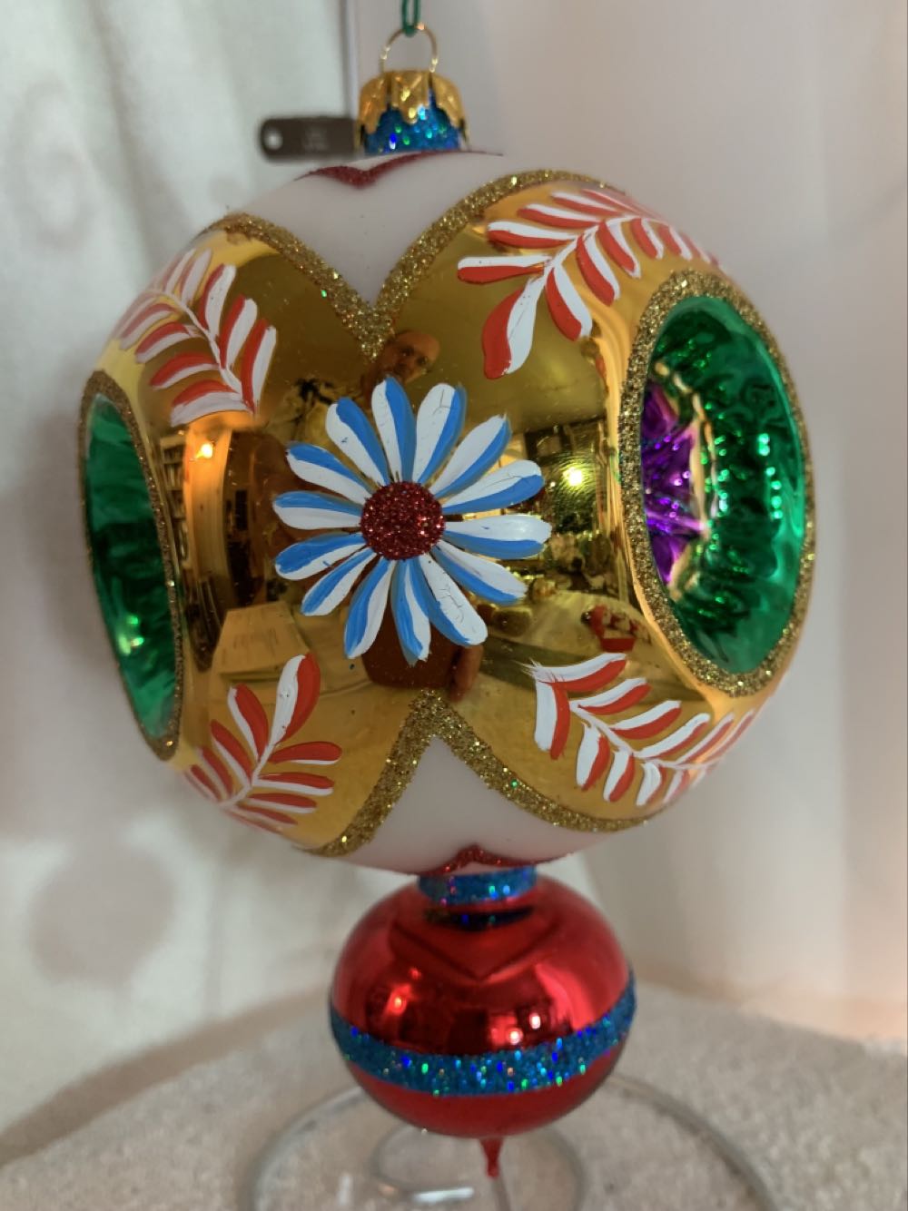 Crown Drop Sparkle, Gold  (Christmas Tree Ornament) ornament collectible - Main Image 2