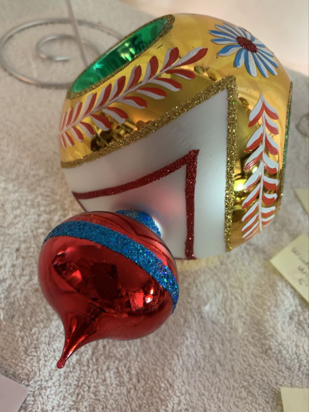 Crown Drop Sparkle, Gold  (Christmas Tree Ornament) ornament collectible - Main Image 4