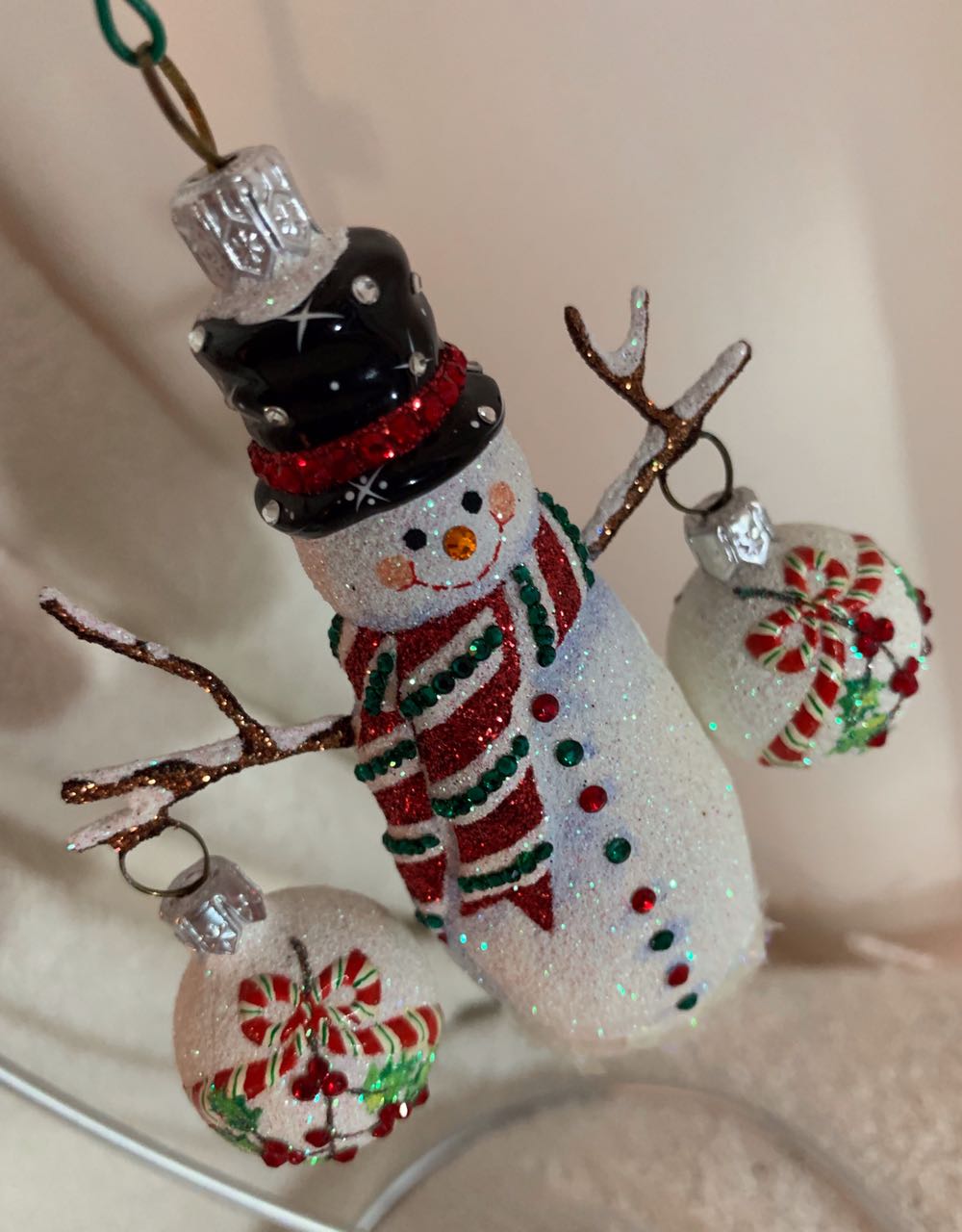 Frosty and Festive, Red - General Line (Snowman) ornament collectible - Main Image 2