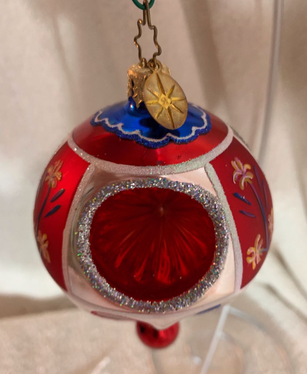 Fantasia Floral Flight, Red & Blue - Fantasia (Christmas Tree Ornament) ornament collectible - Main Image 2