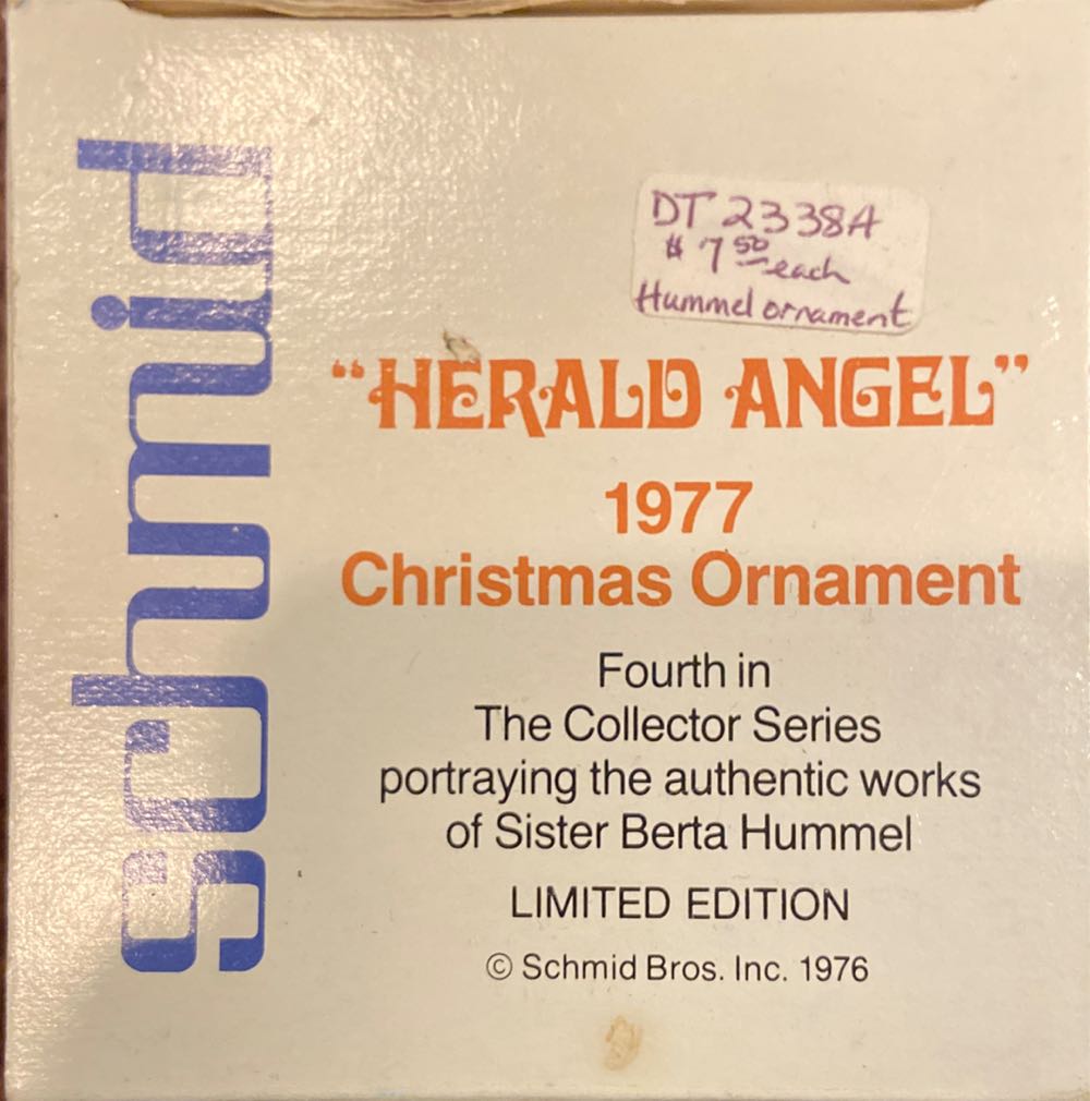 Herald Angel 1977  ornament collectible - Main Image 2