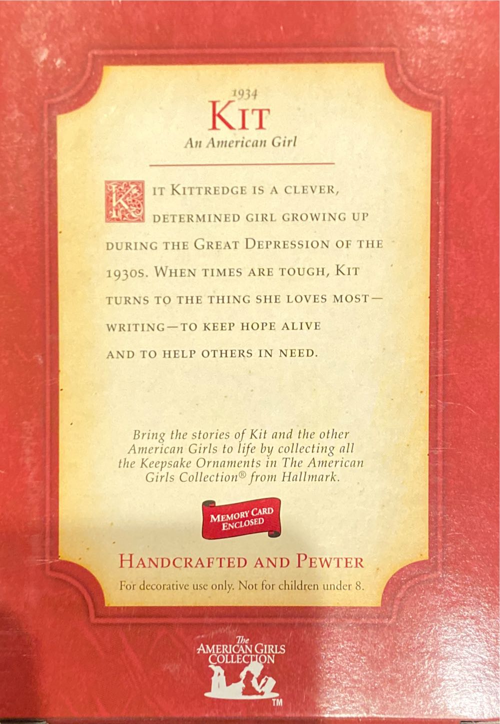 AG Kit Kittredge 1934 - American Girl Doll ornament collectible [Barcode 015012825800] - Main Image 2