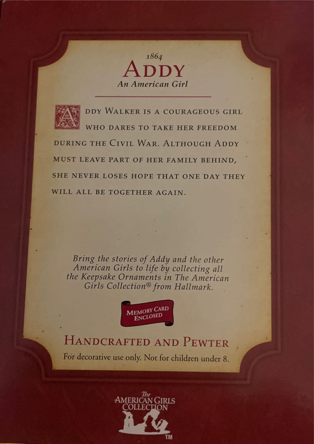 AG Addy 1864 - American Girl Doll (Collection) ornament collectible [Barcode 015012825763] - Main Image 3