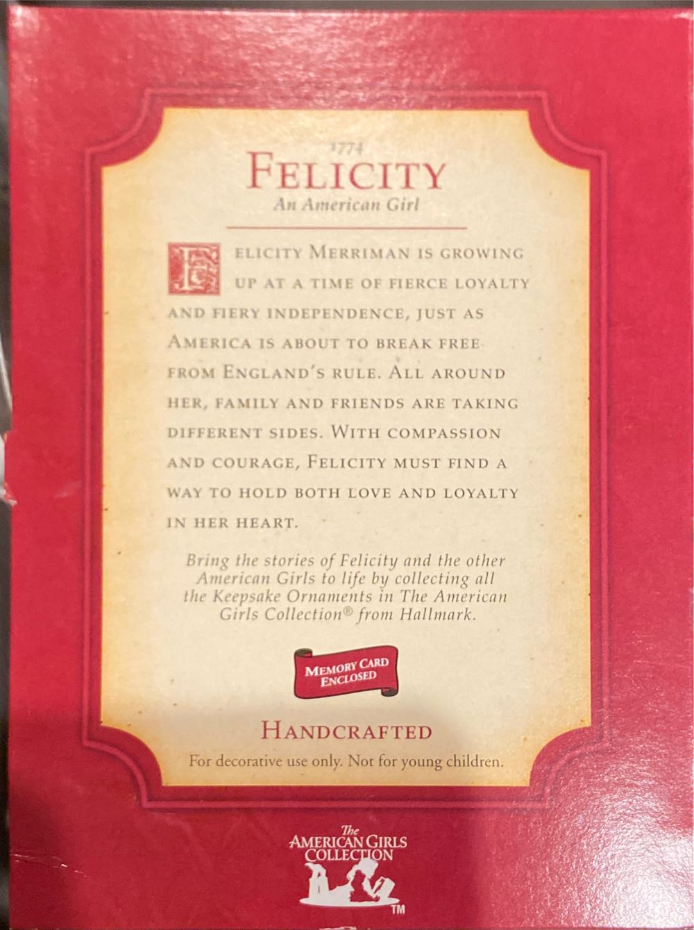 AG Felicity 1774 - American Girl Doll (Collection) ornament collectible [Barcode 015012698510] - Main Image 2