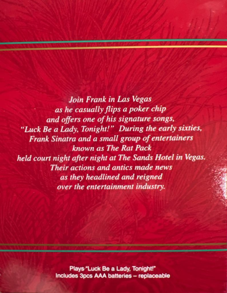 Frank Sinatra In Las Vegas - Legends (Carlton Cards Heirloom Collection) ornament collectible [Barcode 018100721145] - Main Image 2