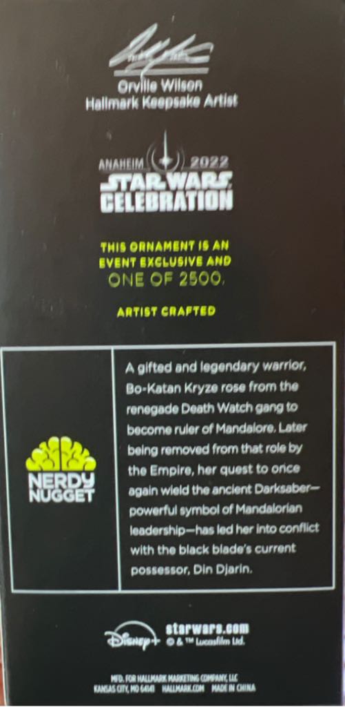 Bo-Katan Kryze And The Dark Saber - Star Wars: The Mandalorian (Star Wars - Mandalorian) ornament collectible - Main Image 2