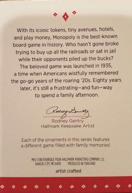 Monopoly  - Family Game Night ornament collectible - Main Image 2