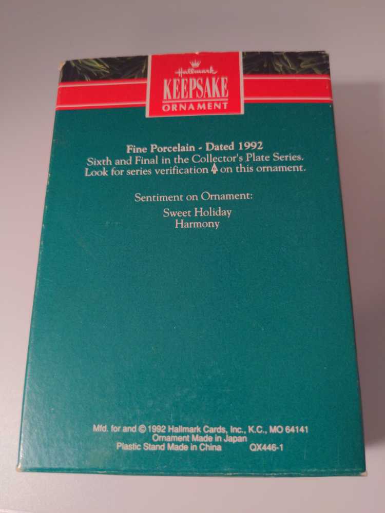 CP#6 - Sweet Holiday Harmony - Collectors Plate Series (Collectors Series) ornament collectible [Barcode 070000027444] - Main Image 4