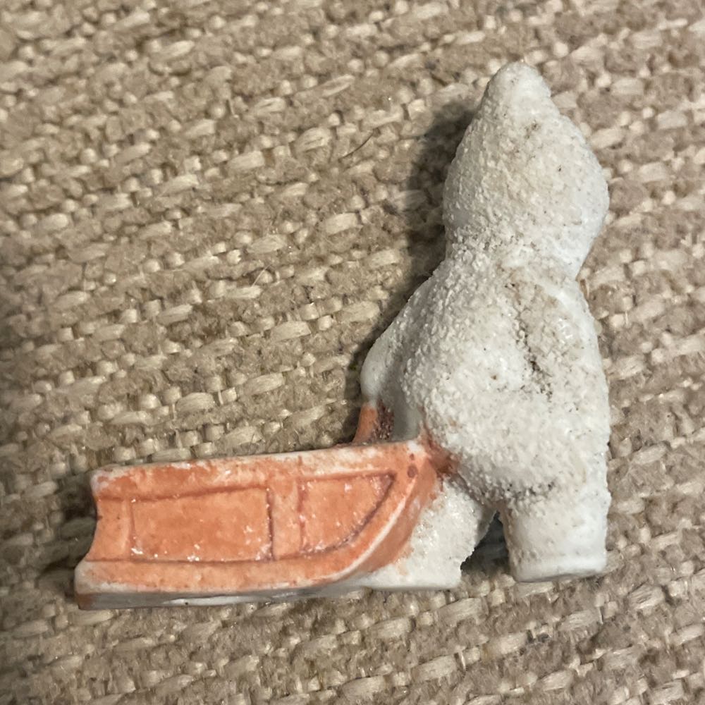 Snow Baby - Pulling Sled - Snow Baby (Putz Villager) ornament collectible - Main Image 2