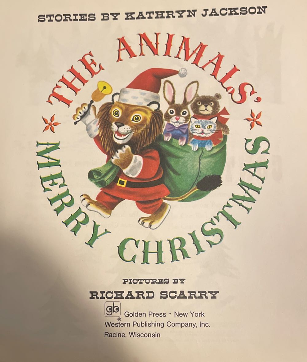 Book - Richard Scarry - The Animals’ Merry Christmas - Story (By - Kathryn Jackson) ornament collectible - Main Image 2