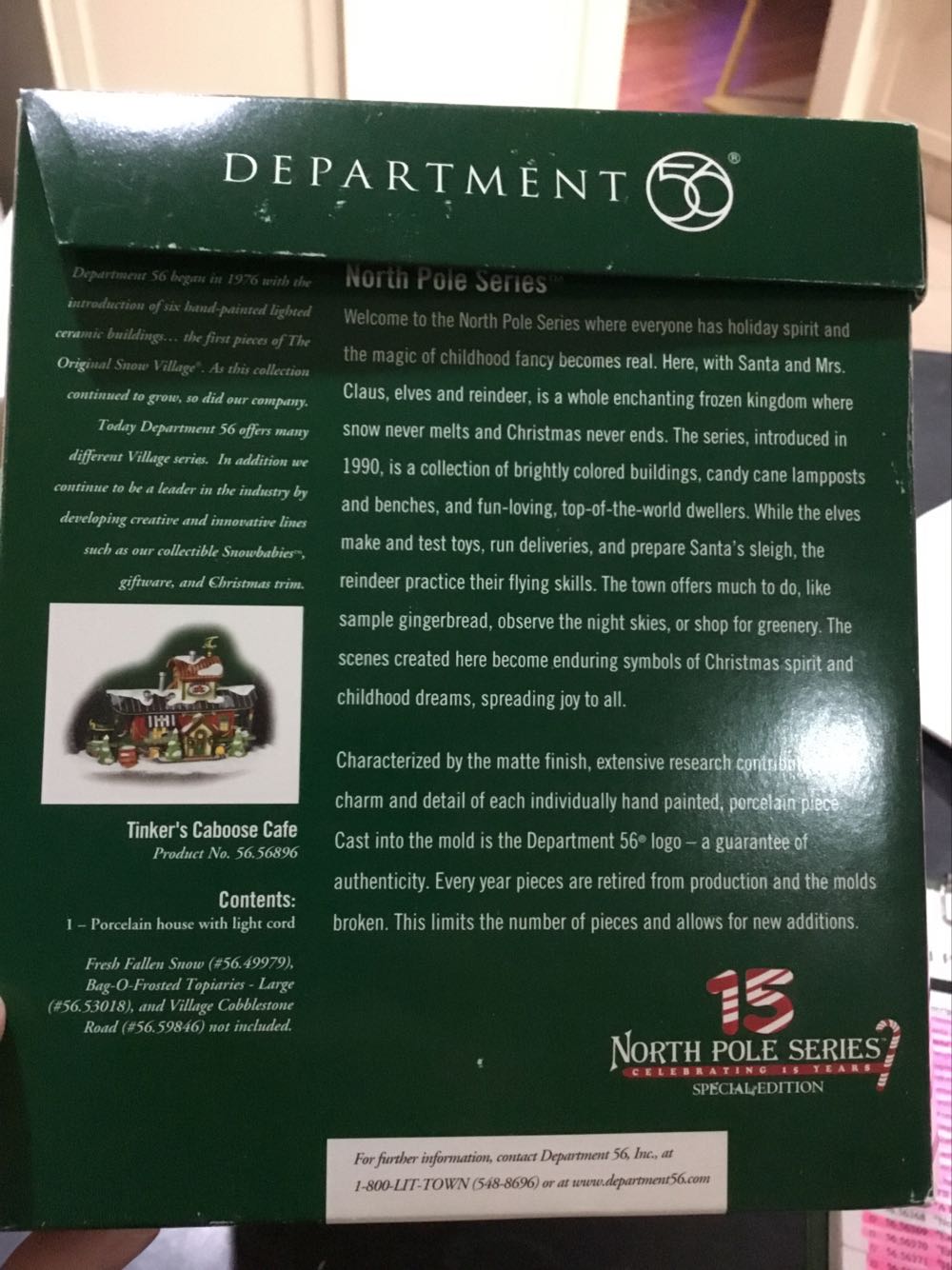 Tinker’s Caboose Cafe - North pole series (15 year Anniversary) ornament collectible [Barcode 734409291195] - Main Image 3