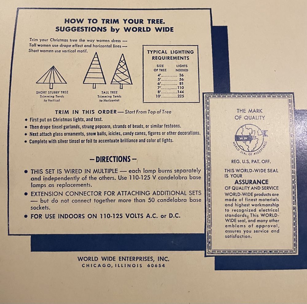 World Wide - Christmas Lites - 15 Lites - C-7 (Light Set) ornament collectible - Main Image 3