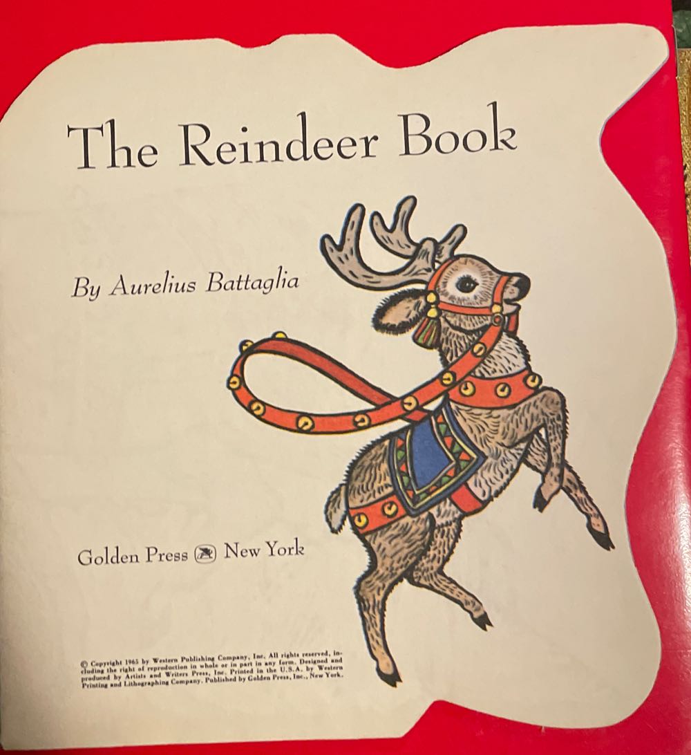 Book - The Reindeer Book - Childrens Story (By Aurelius Battaglia) ornament collectible - Main Image 2