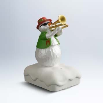Snowman Band Encore Trombone Tony Part Of The Wireless Snowman Band From - Snowman Band ornament collectible [Barcode 795902222116] - Main Image 1