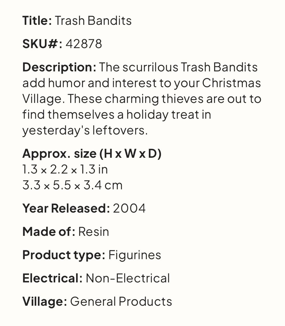 Trash Bandits #42878 - Figurines (Figurine) ornament collectible [Barcode 728162428783] - Main Image 2