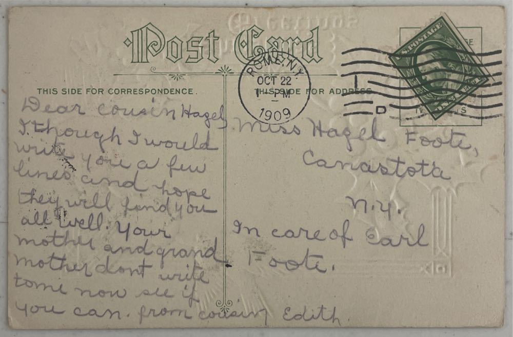 Postcard - Christmas - Christmas Greetings - Birds On Holly - Christmas (Postcard) ornament collectible - Main Image 2