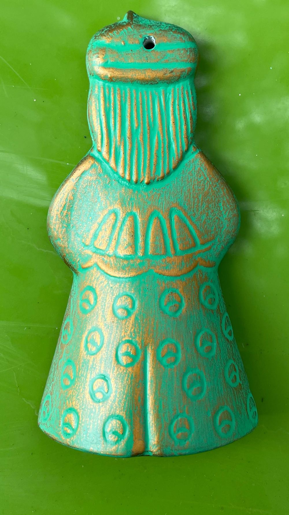 Ceramic - Duncan - Flat Magi - Green - Magi (Ceramic) ornament collectible - Main Image 2
