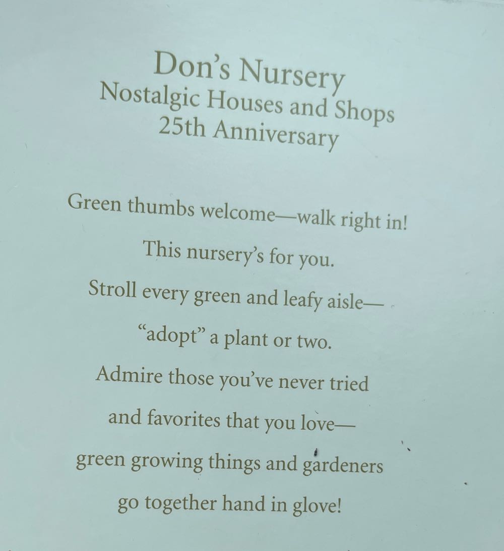Nostalgic Houses & Shops - 2008 - #25 - Don’s Nursery - Nostalgic Houses & Shops (Collectible Series) ornament collectible - Main Image 2