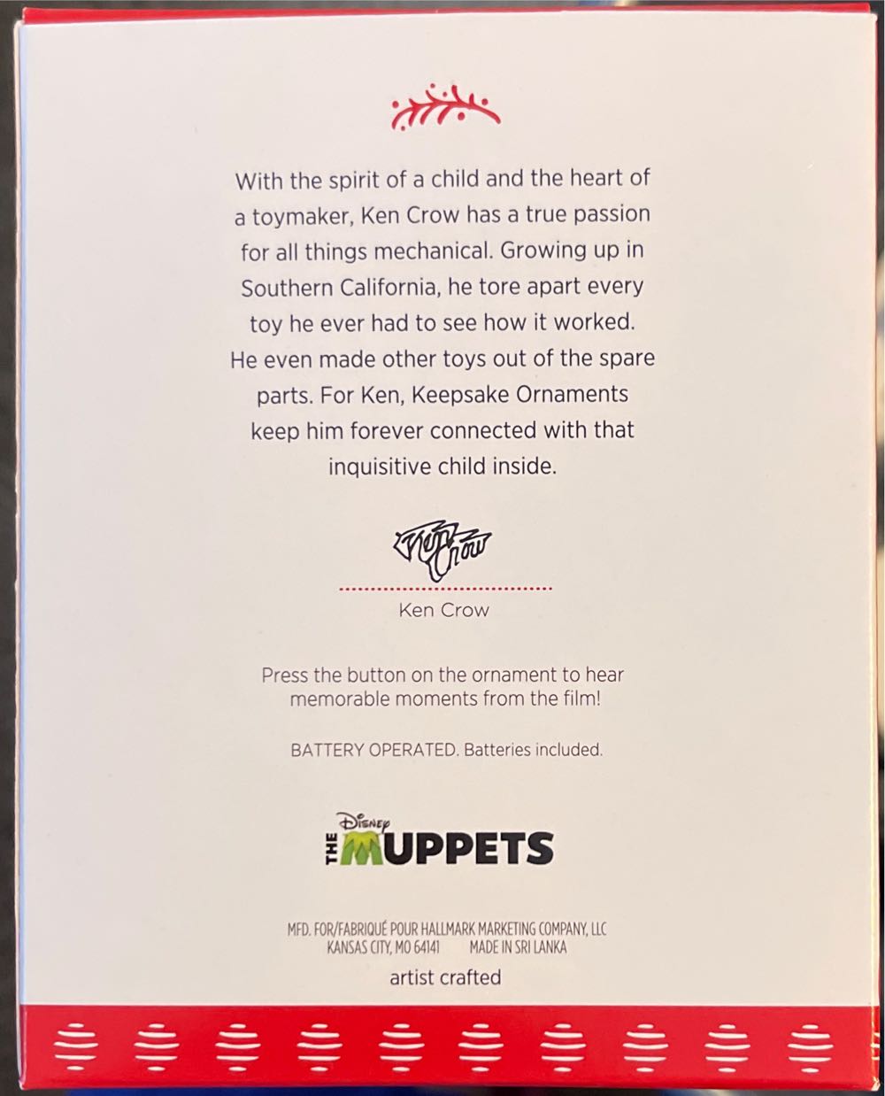 The Muppet Christmas Carol - Disney The Muppets (MAGIC, Sound) ornament collectible [Barcode 786936848748] - Main Image 2