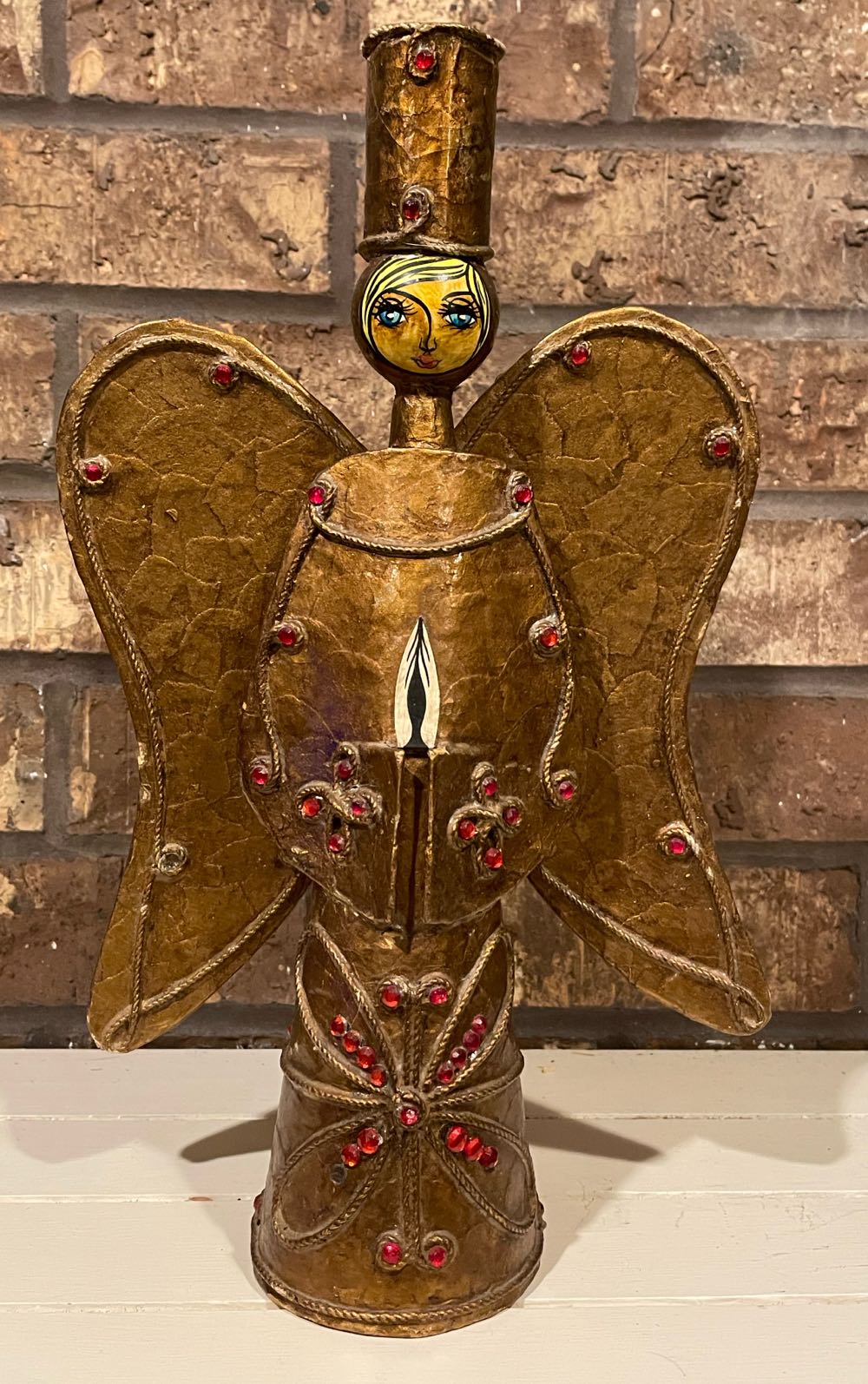 Monticello Red Glass Ornament