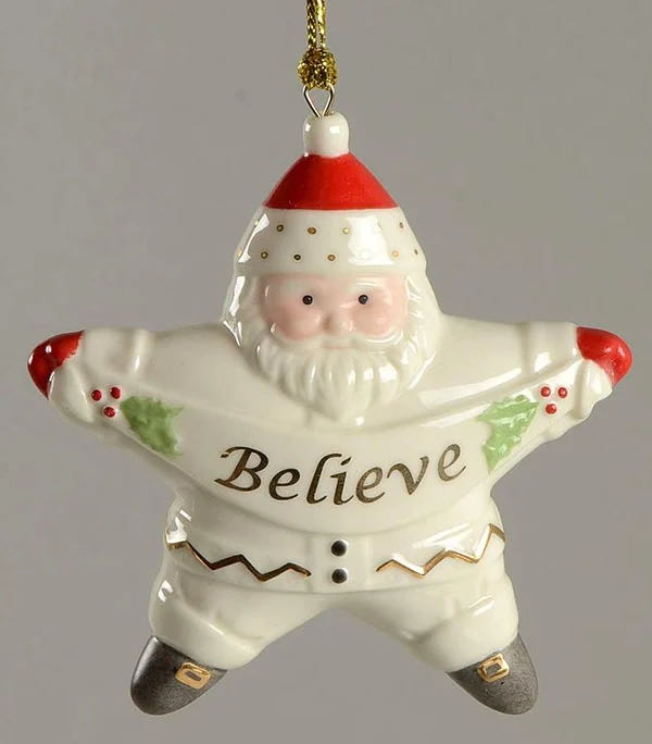Believe Santa Star - Lenox Christmas Ornaments ornament collectible - Main Image 1