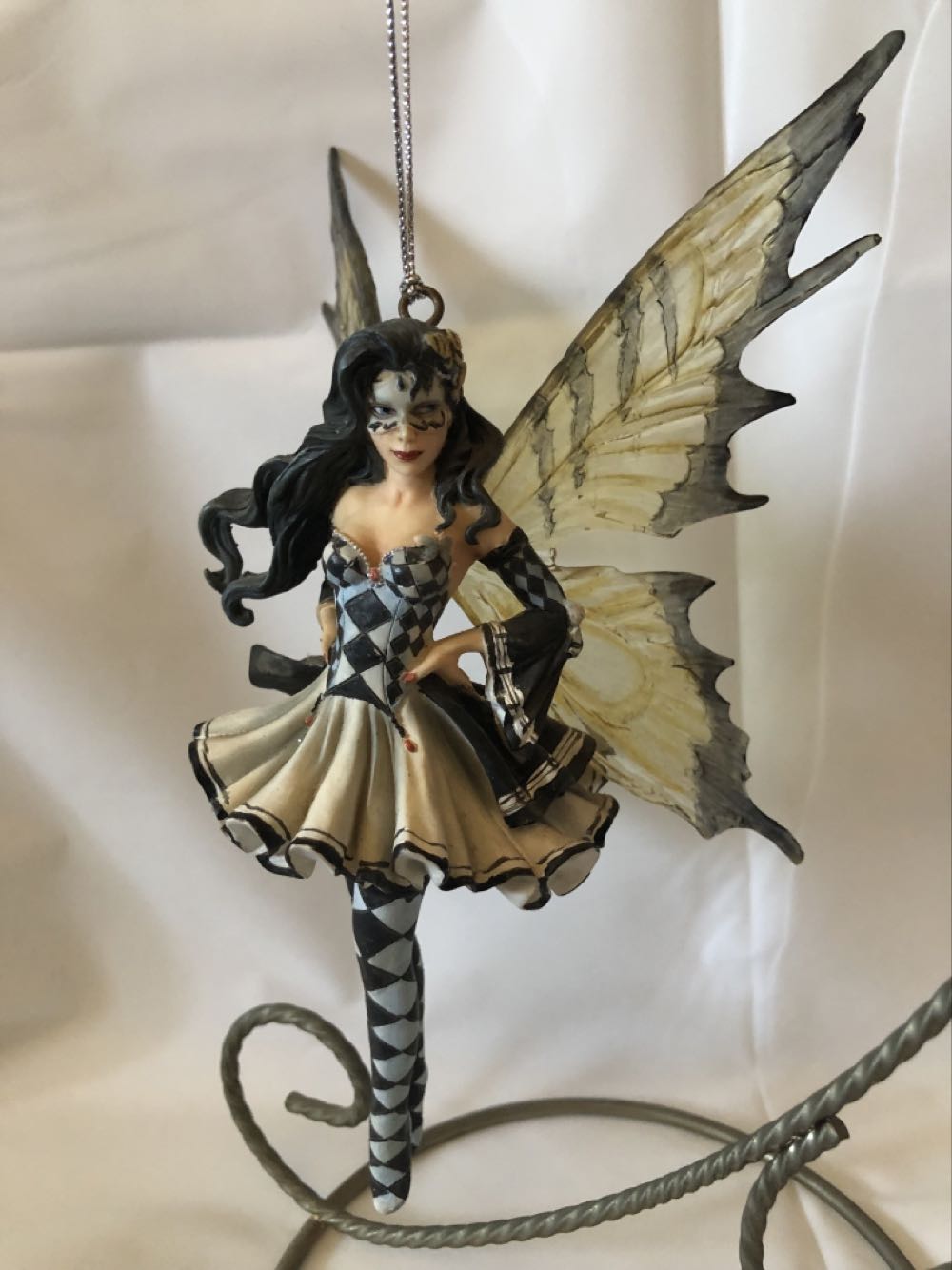 Gothic Harlequin Hanging Fairy Ornament  (Fantasy) ornament collectible - Main Image 2