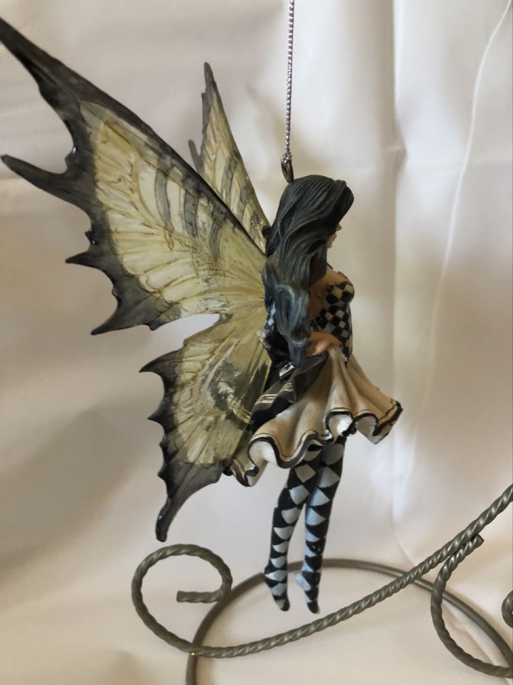 Gothic Harlequin Hanging Fairy Ornament  (Fantasy) ornament collectible - Main Image 3