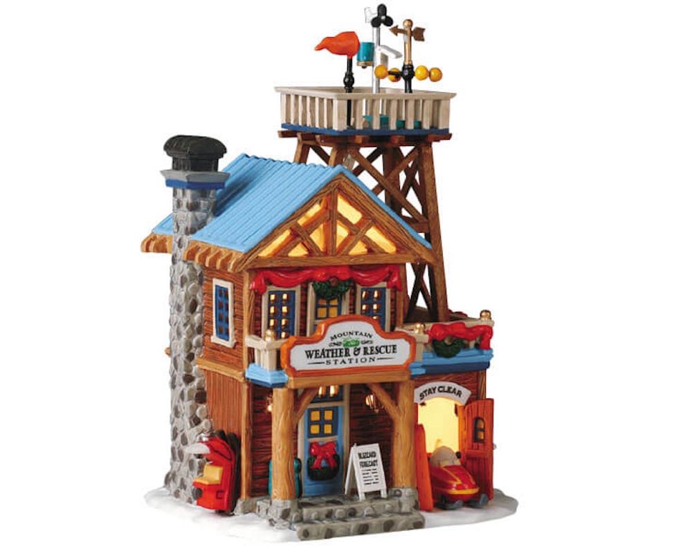 Mountain Weather & Rescue Station  #55258 - Vail Village (Lighted Building) ornament collectible [Barcode 728162552587] - Main Image 2