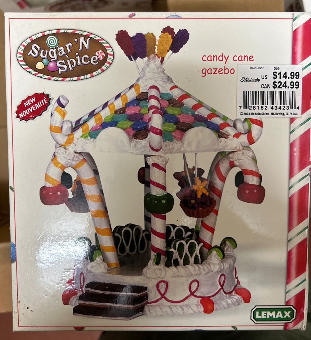 Candy Cane Gazebo #43423 - Sugar & Spice (Table Accent) ornament collectible [Barcode 728162434234] - Main Image 2