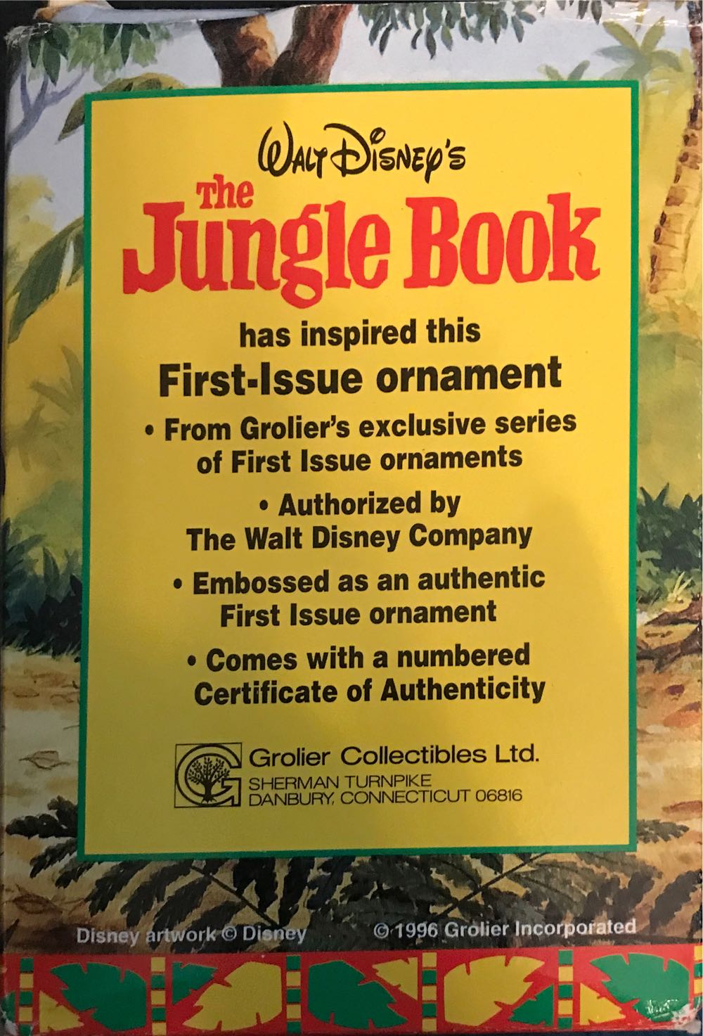 Disney Jungle Book Baloo Grolier - Christmas Magic ornament collectible - Main Image 3