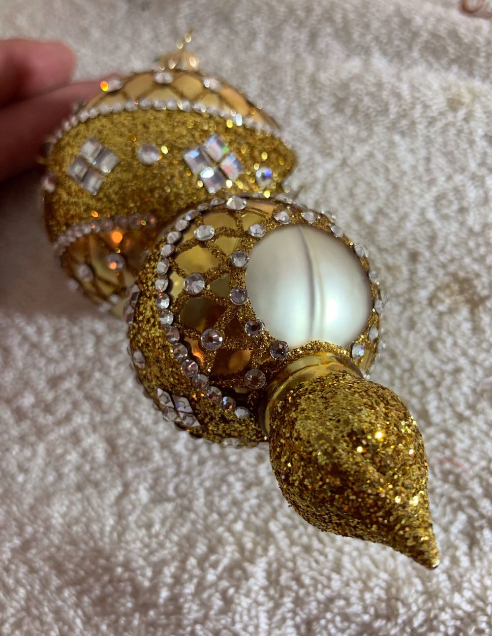 Noel Deux, Gold Jeweled - Other Exclusive (Santa) ornament collectible - Main Image 4
