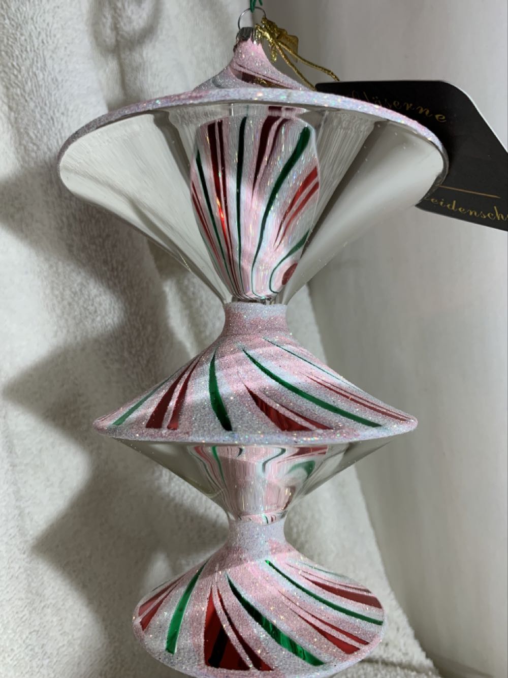 Peppermint Three Tiered Drop  (Christmas Tree Ornament) ornament collectible - Main Image 3