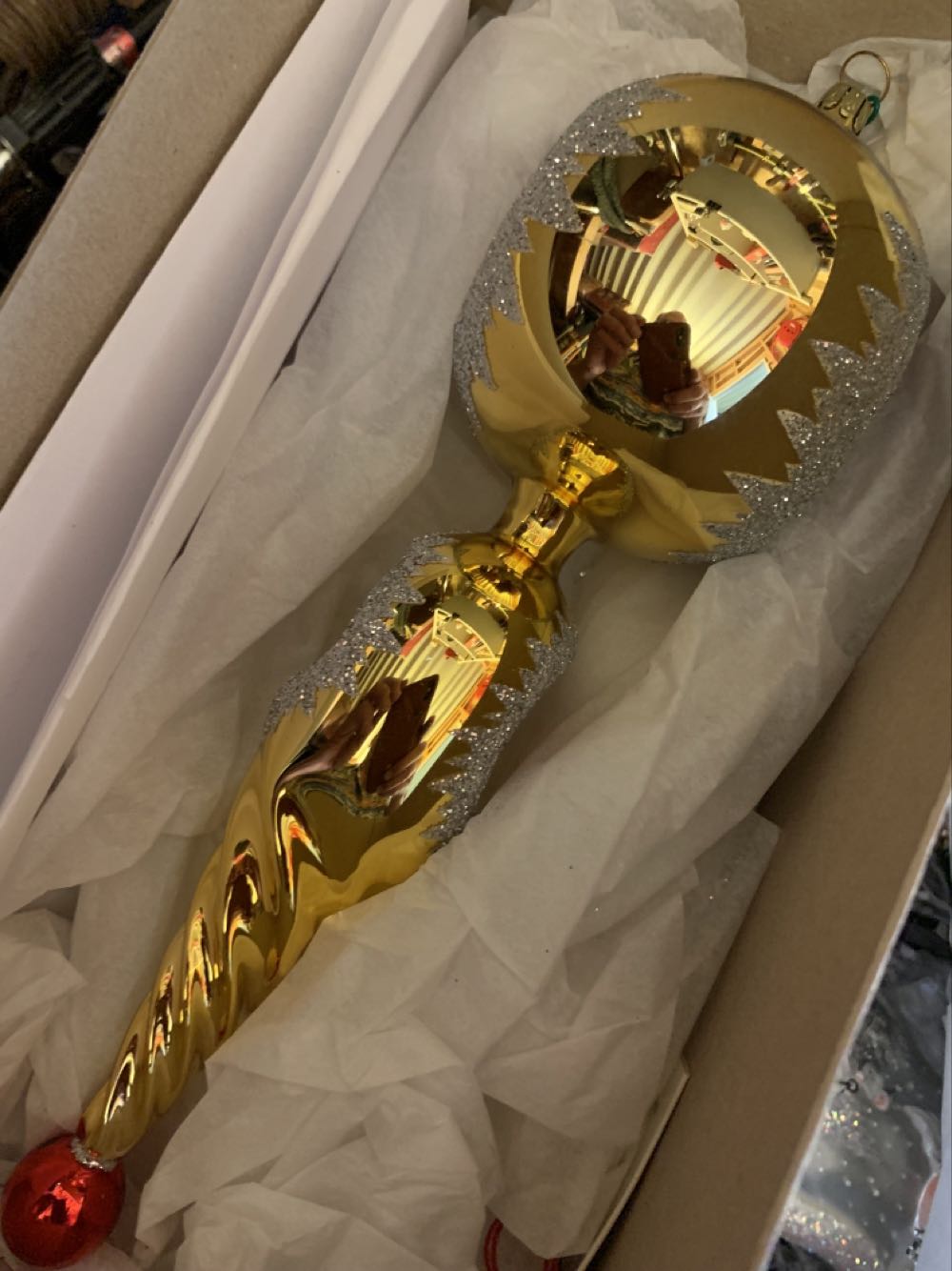 Golden Glow  (Christmas Tree Ornament) ornament collectible - Main Image 2