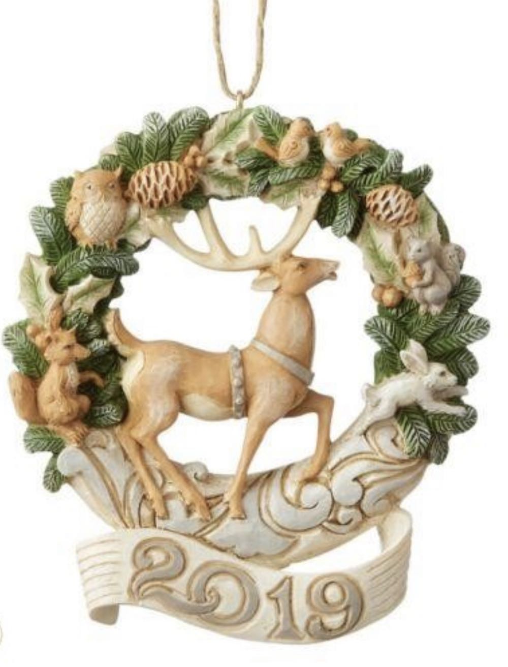 ANIMALS - Boiled Wool Rabbit Christmas Tree Ornament Wondershop