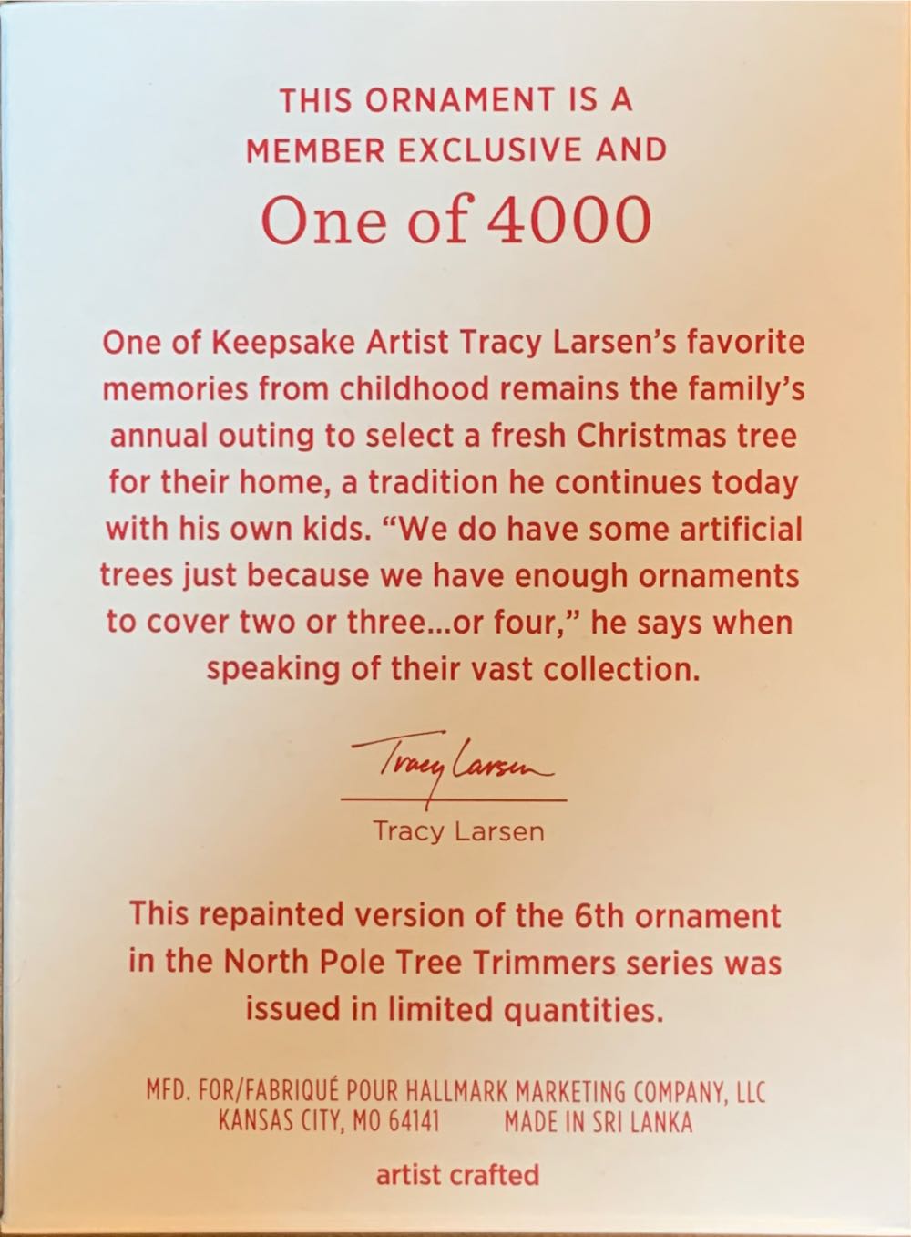 North Pole Tree Trimmers #6 Repaint SE - North Pole Tree Trimmers Series (Repaint Piece) ornament collectible [Barcode 763795786862] - Main Image 2