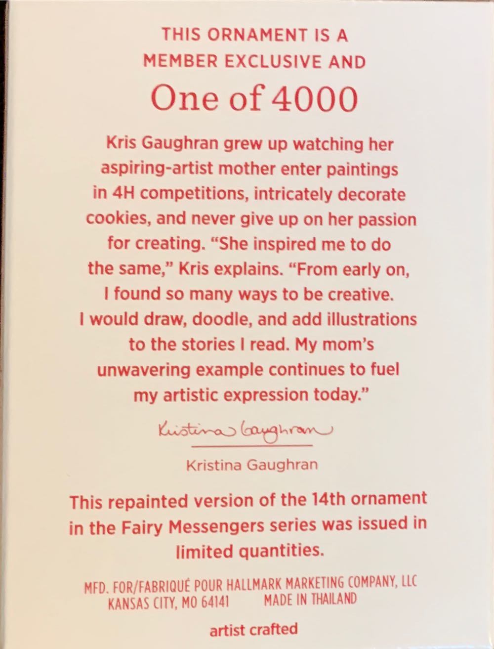 Fairy Messengers #SE Morning Glory Fairy - Fairy Messengers (Fairy) ornament collectible [Barcode 763795786855] - Main Image 2