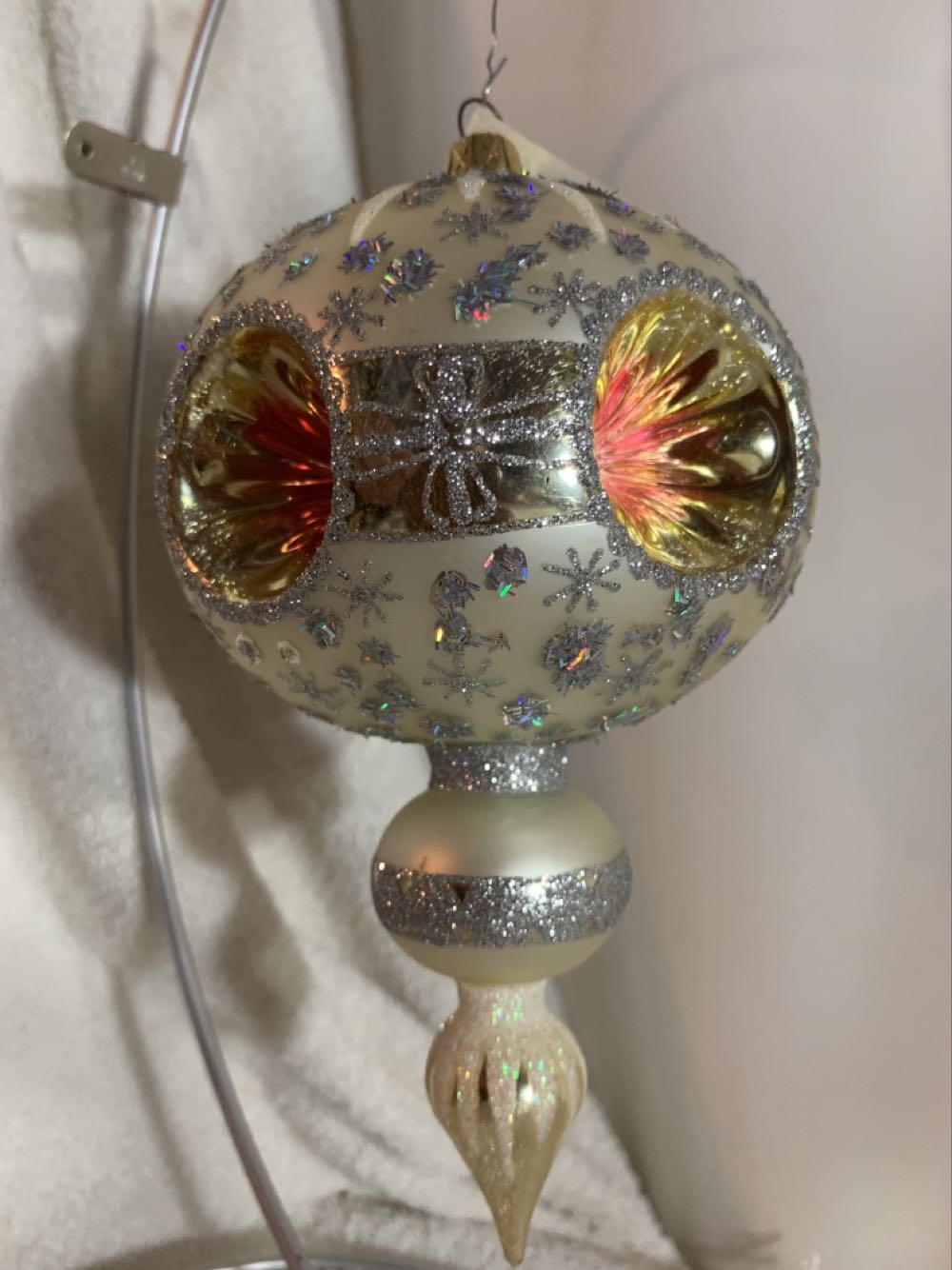 White Reflector - Glitter Series (Christmas Tree Ornament) ornament collectible - Main Image 2