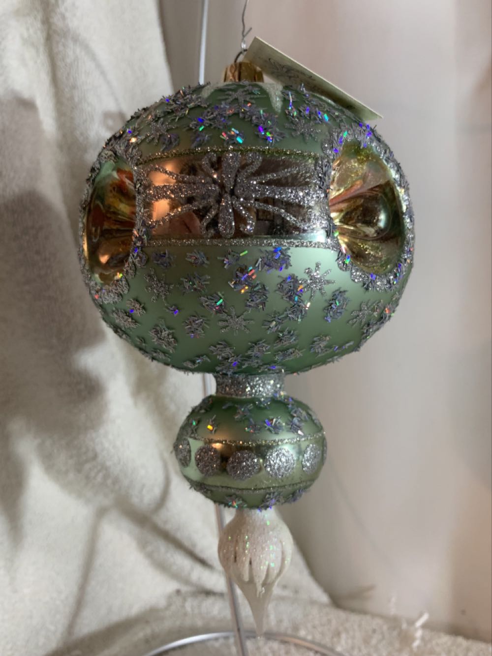 Green Reflector - Glitter Series (Christmas Tree Ornament) ornament collectible - Main Image 2